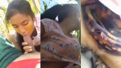 Manipur village girl ka outdoor blowjob sex MMS clip