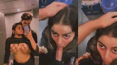 Bhojpuri couple ki mall bathroom me XXX blowjob clip