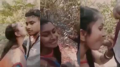 Beautiful village girl ki jungle me deep blowjob video