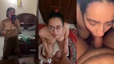 Sexy girlfriend ne deep blowjob di aur face pe cum nikala