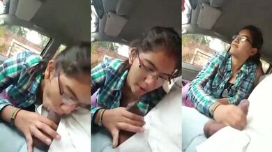 Desi Pallavi ki viral car me blowjob video with Malayali BF