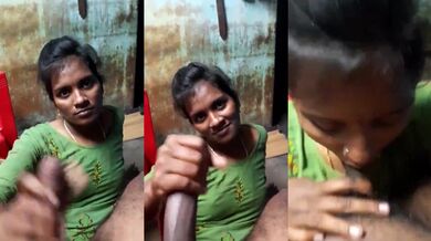Naughty Tamil girl giving handjob and blowjob XXX mms